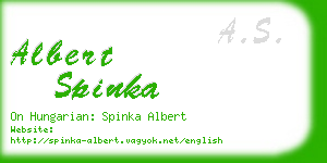 albert spinka business card
